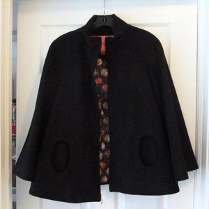 Betsey Johnson Wool A- Line Swing Coat Jacket